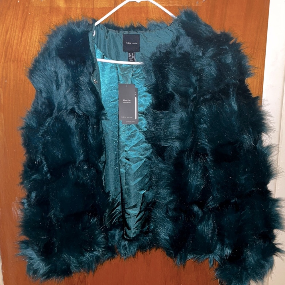 ASOS Teal Faux Fur Jacket